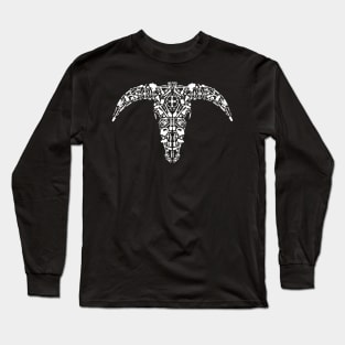Metal Detecting Bull Skull Long Sleeve T-Shirt